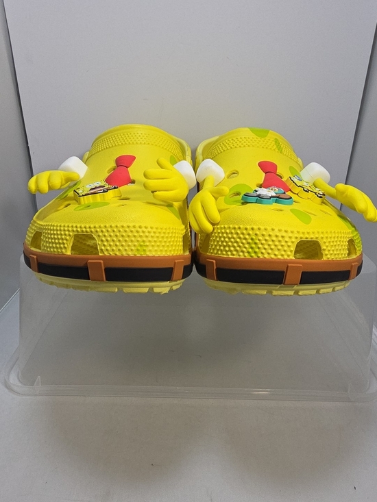 CROCS X Spongebob Squarepants Classic Clog Slip On Yellow Men 9 Women 11